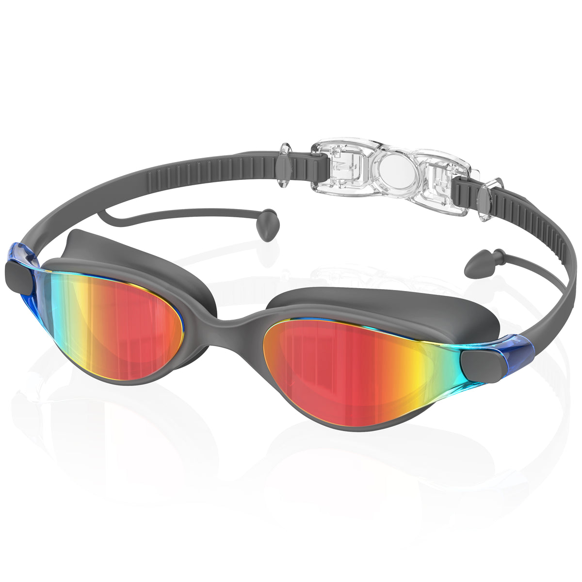 Ambienden Polarising Swimming Goggles for Men and Women, Professional Diving Goggles, Galvanised Lens, UV Protection, Anti-Fog, Tight Swimming Goggles for Adults and Teenagers