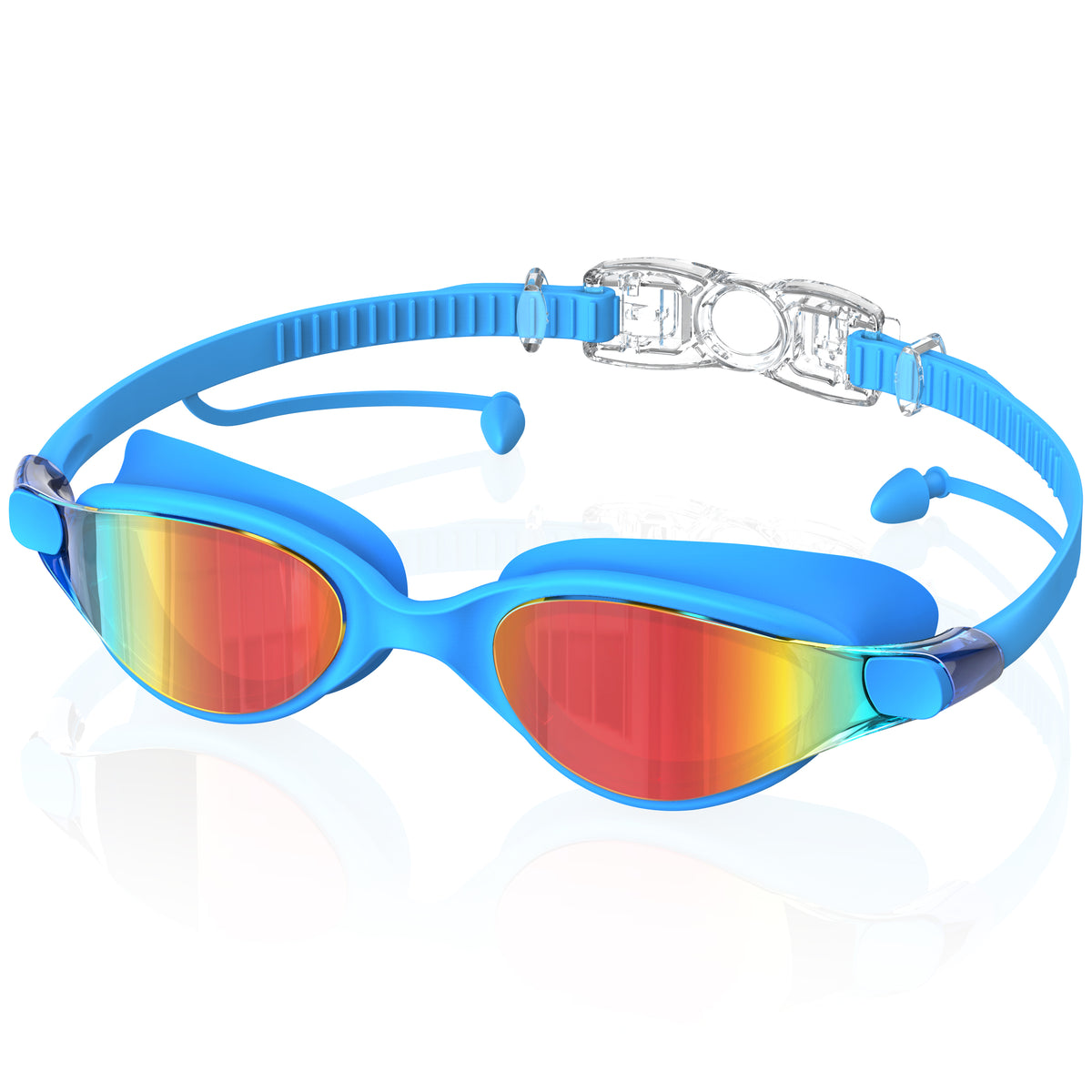 Ambienden Polarising Swimming Goggles for Men and Women, Professional Diving Goggles, Galvanised Lens, UV Protection, Anti-Fog, Tight Swimming Goggles for Adults and Teenagers