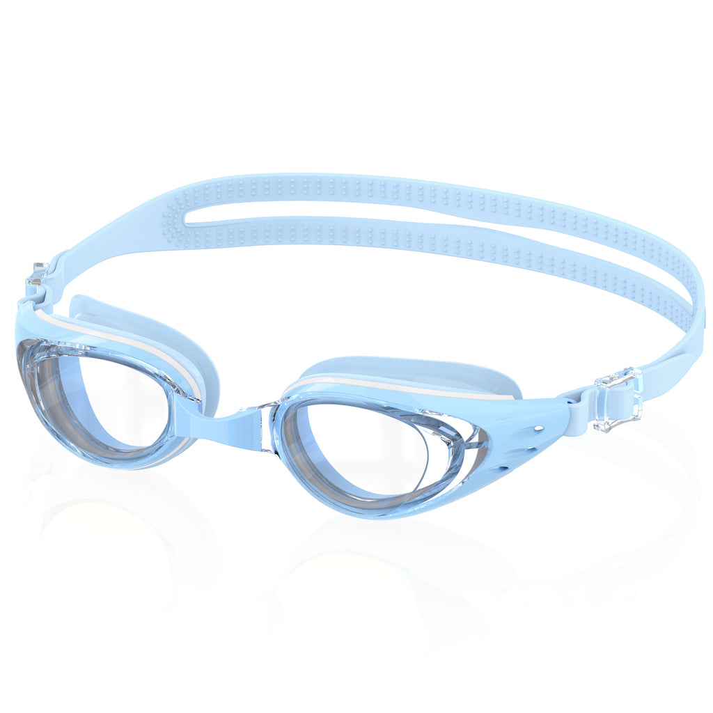 Ambienden Swimming Goggles Women/Men Anti-Fog Self-Adjustment Silicone