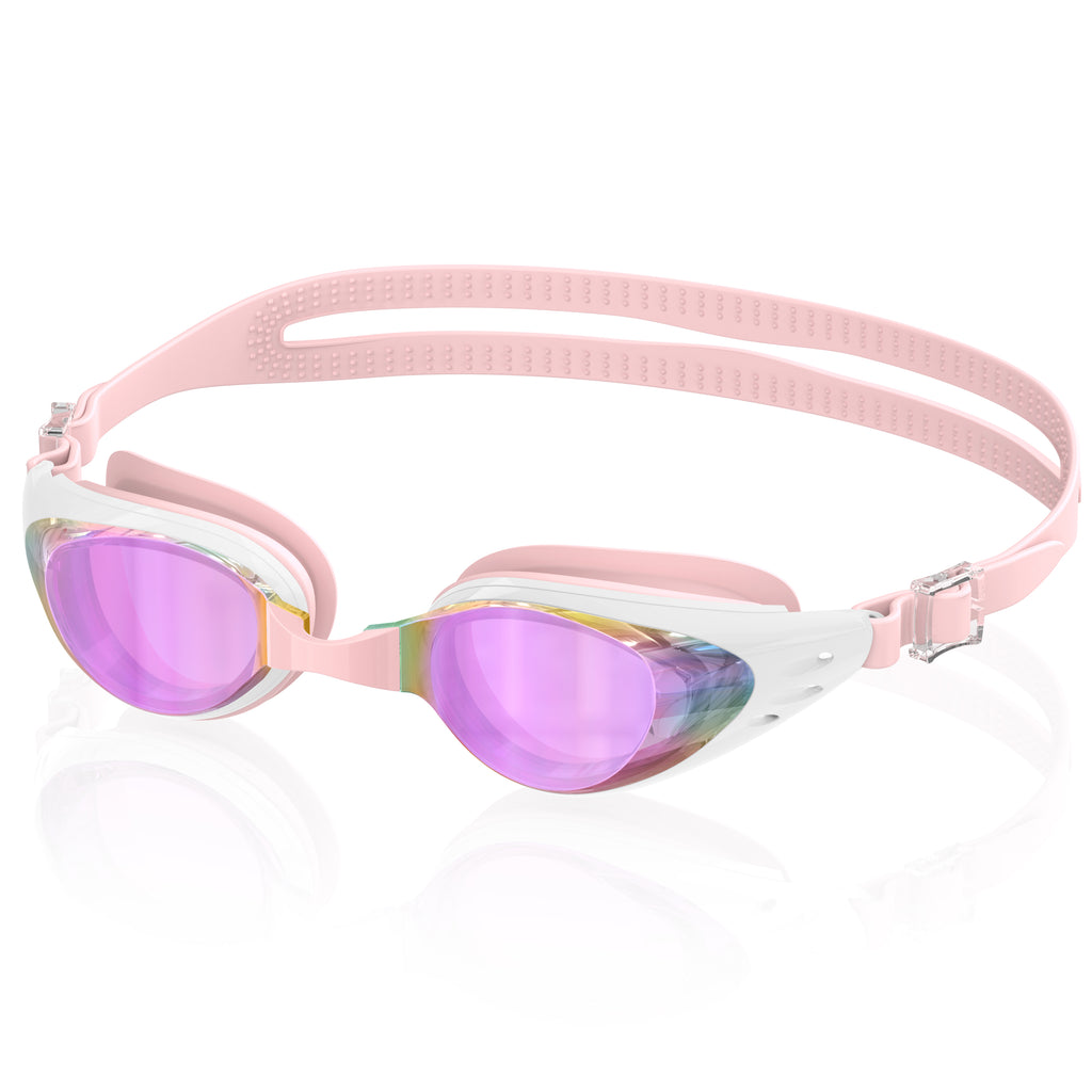 Ambienden Swimming Goggles Women/Men Anti-Fog Self-Adjustment Silicone