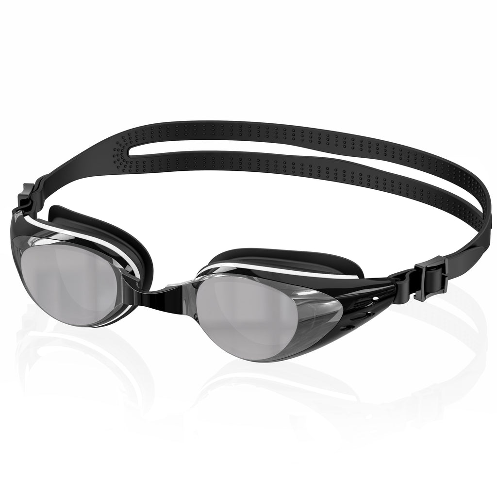 Ambienden Swimming Goggles Women/Men Anti-Fog Self-Adjustment Silicone