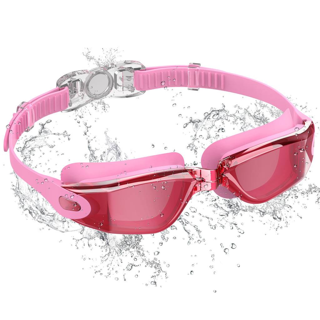 Ambienden Adult Swimming Pool Goggles, Anti-Fog Waterproof White UV Protection