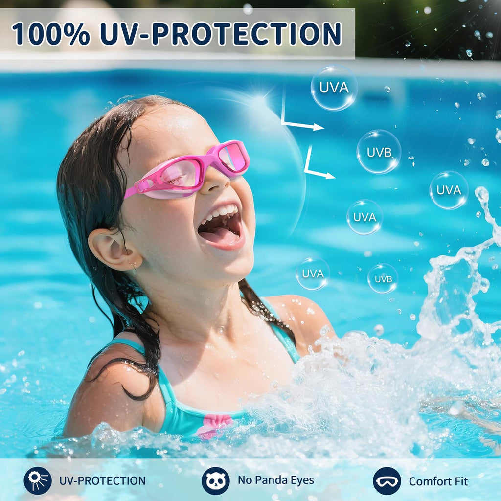 Ambienden Swimming Goggles Children 3-14 Years Anti-Fog 180° HD
