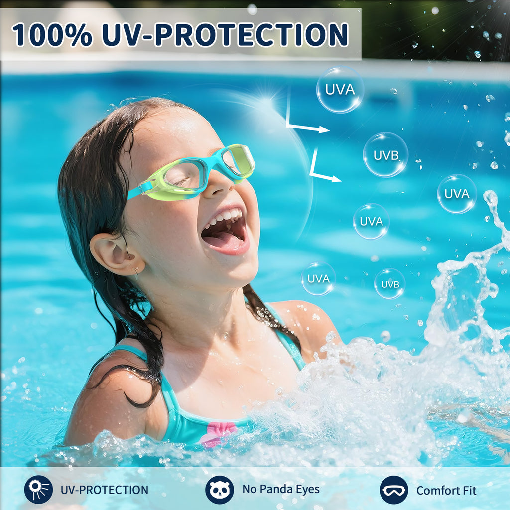 Ambienden Swimming Goggles Children 3-14 Years Anti-Fog 180° HD