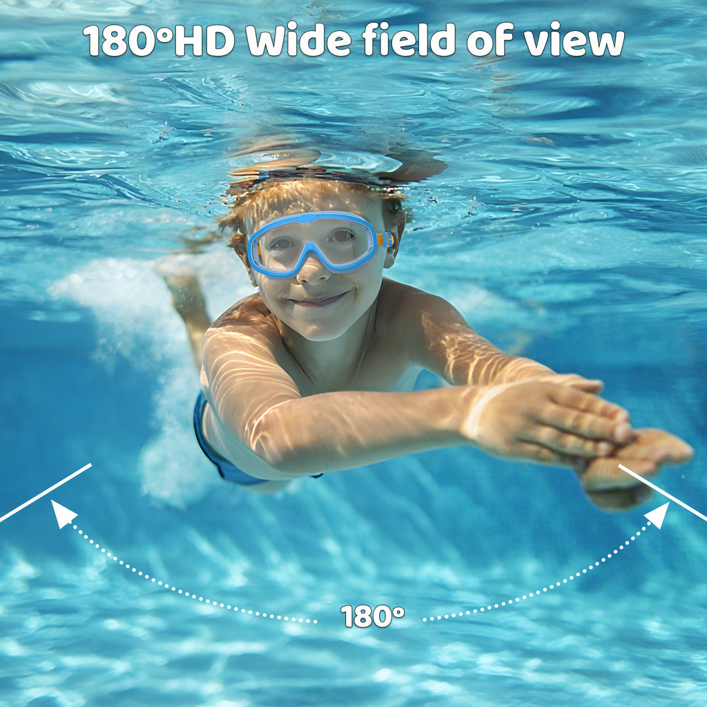 Ambienden 2Pcs Set Swimming Goggles Kids 3-14 Years Anti-Fog