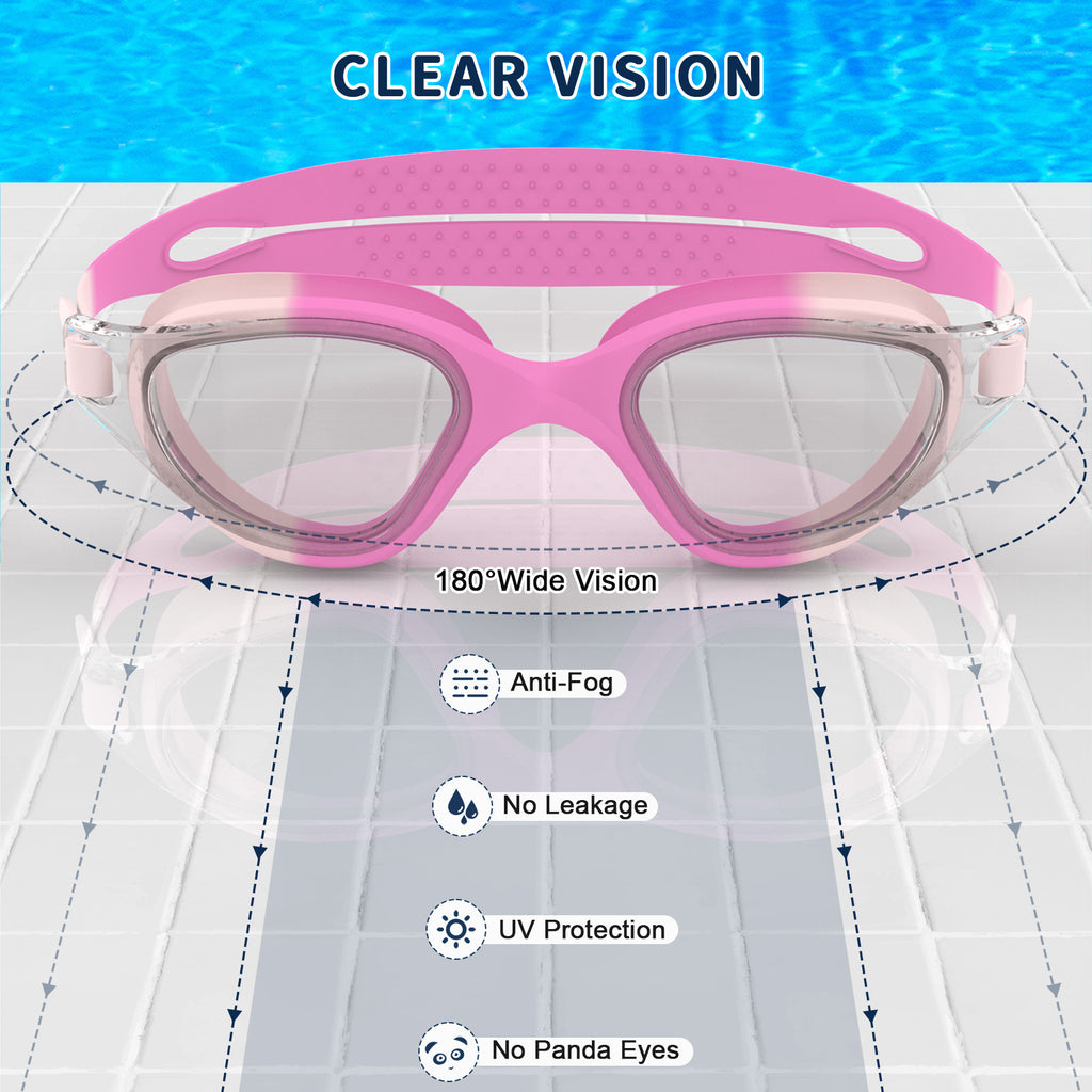 Ambienden Swimming Goggles Children 3-14 Years Anti-Fog 180° HD