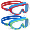Ambienden 2Pcs Set Swimming Goggles Kids 3-14 Years Anti-Fog