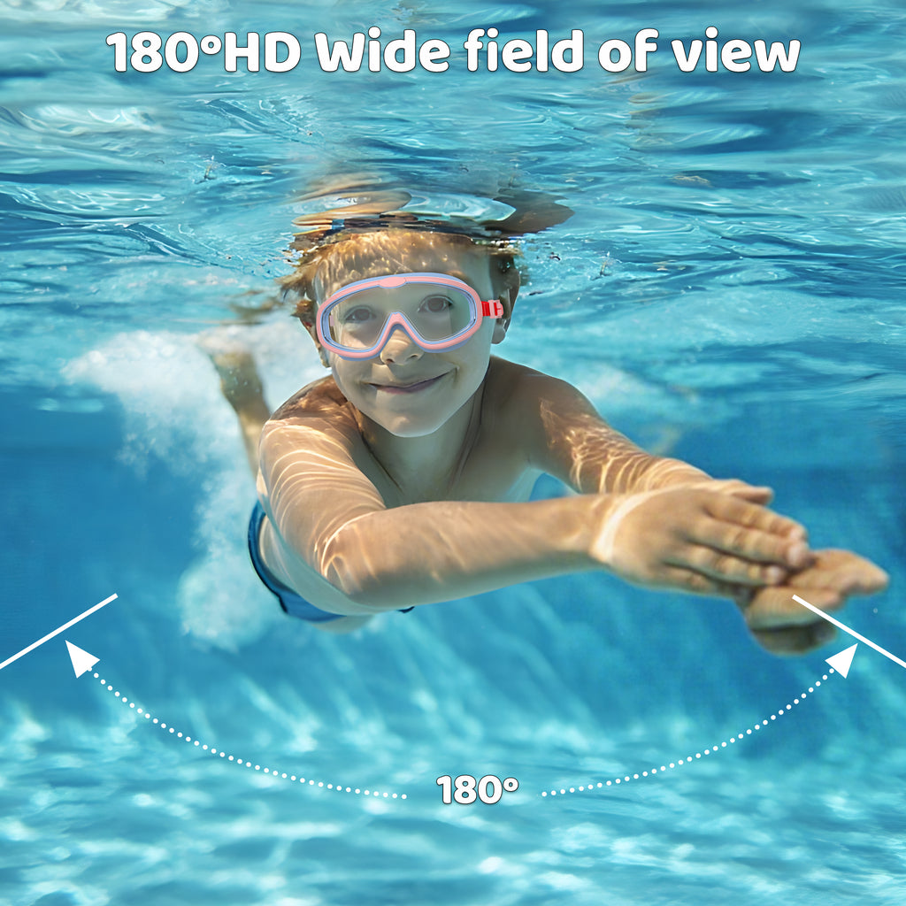 Ambienden 2Pcs Set Swimming Goggles Kids 3-14 Years Anti-Fog